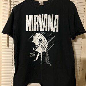 Gildan Black Nirvana Graphic Tee Rare!!